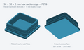 50mm x50mm x 2mm Box Section End Caps Pack Of 10
